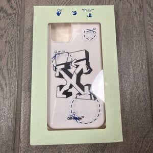 Off-White Arrow Graffiti iPhone 12‎ / 12  Phone Case White& Black Authentic New